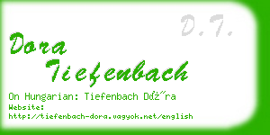 dora tiefenbach business card